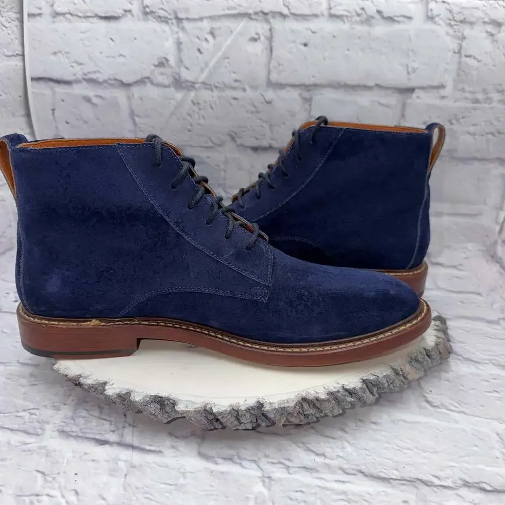 Cole Haan Men's Size 11 Dress Boots Blue Suede Leather Special Order from India